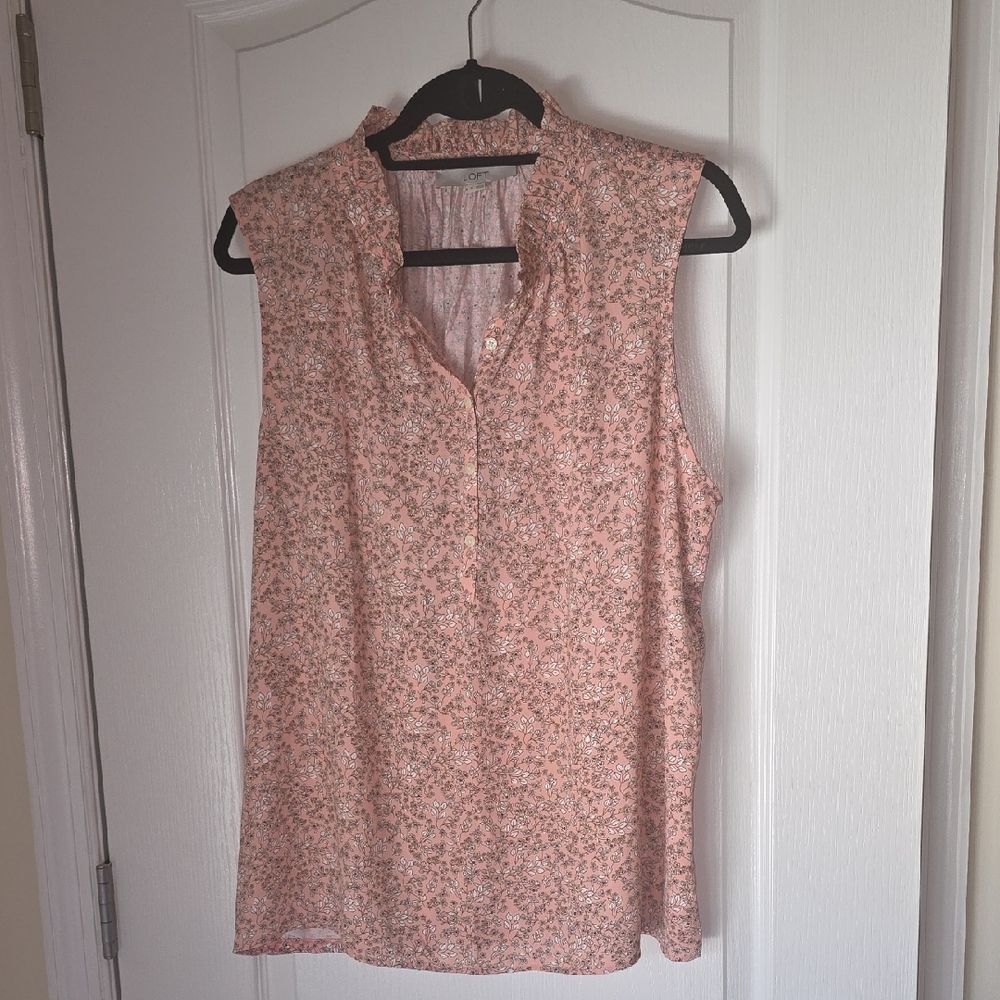 Floral Pink Sleeveless Women's Top